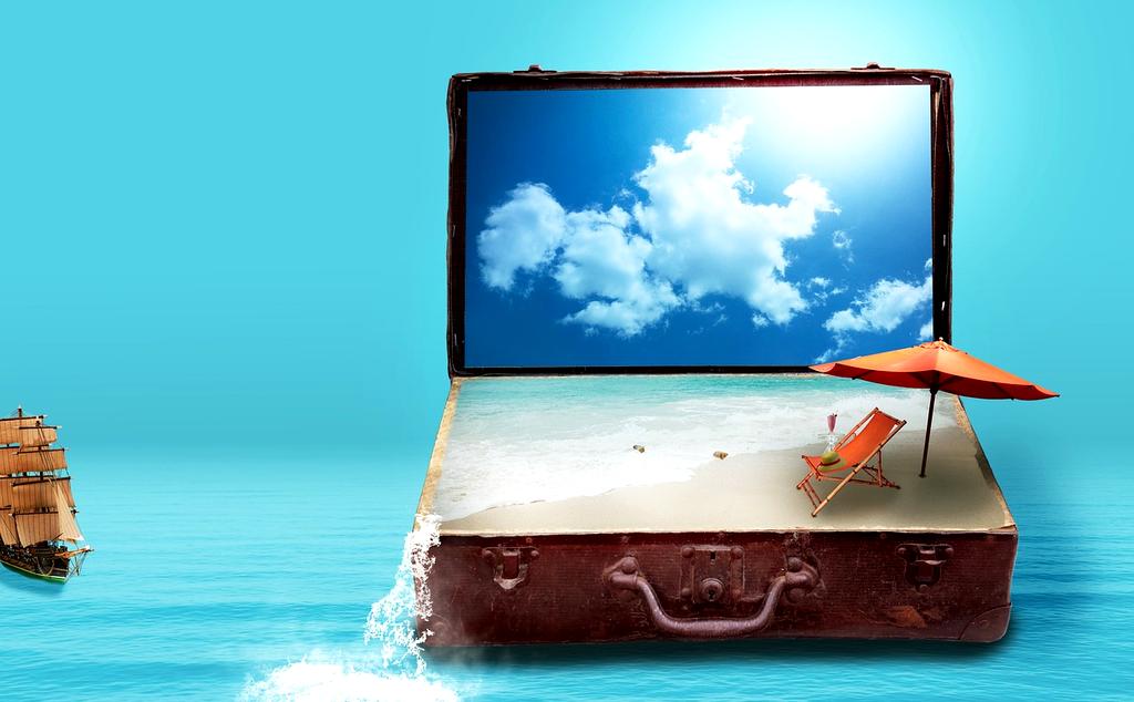 Friendly travel consultant assisting a customer