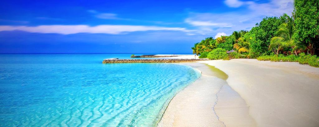 Stunning view of a tropical island surrounded by turquoise sea